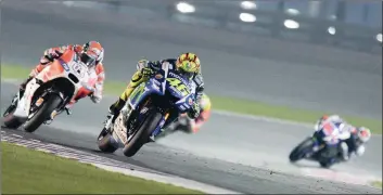  ?? PICTURE: EPA ?? Valentino Rossi on his way to winning the Qatar MotoGP. Can he do it again in Texas this weekend?