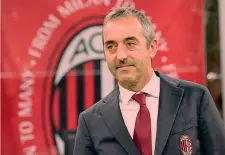  ??  ?? Esonerato Marco Giampaolo, 52 anni, ha guidato il Milan per sette giornate