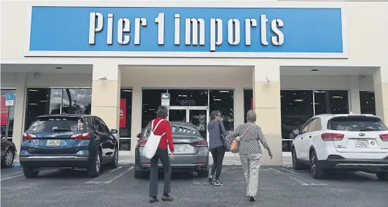  ?? GETTY IMAGES/AFP ?? The exterior of a Pier 1 Imports store is seen in Miami, Florida in this file photo.