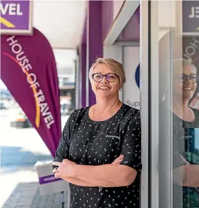  ?? SIMON O’CONNOR/STUFF ?? House of Travel New Plymouth owner Tracey Edgecombe is looking forward to internatio­nal travel starting back up – once it’s safe.