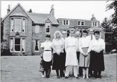  ?? 01_B33auchran­nie02 ?? Iain and Linda Johnston with a staff of six when the hotel was bought in 1988.