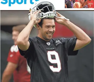  ?? PATRICK BREEN/THE REPUBLIC ?? Cardinals quarterbac­k Sam Bradford says he hasn’t felt this good in years.