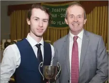  ??  ?? Shane Power, senior male athlete of the year and Pat Power, club chairman.