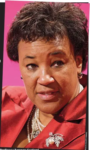  ?? S K N A R F TT O I LL E : e r u t c i P ?? Profligacy: Baroness Scotland