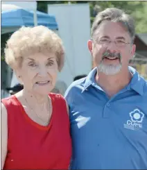  ?? GARY NYLANDER/The Daily Courier ?? Louise Gibson, with the North Okanagan Labour Council, and Ron Dunn, with CUPE Local 3523, pose for a photo during the Labour Day Picnic at Mission Creek Regional Park.