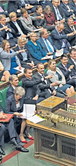  ??  ?? Labour leader Jeremy Corbyn takes the stand at a rowdy Prime Minister’s Questions prior to the Cabinet meeting on Brexit yesterday afternoon