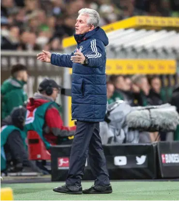  ?? Foto: dpa/Marius Becker ?? Bayern-Trainer Jupp Heynckes an der Seitenlini­e