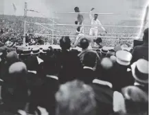  ??  ?? 0 The first boxing match to take $1m took place on this day in 1921. Jack Dempsey knocked out Georges Carpentier