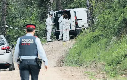  ?? GEMMA SÁNCHEZ / ACN ?? Un macabro escenario. El cuerpo del agente fue hallado el día 4 cerca del pantano de Foix