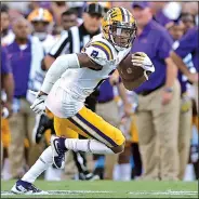  ?? AP/MICHAEL DEMOCKER ?? LSU wide receiver Justin Jefferson has 1,010 receiving yards this season. He and teammate Ja’Marr Chase (1,116 yards) are the only two 1,000-yard receivers on the same team.