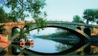  ??  ?? The Zhaozhou Bridge, built by renowned artisan Li Chun of the Sui Dynasty (581618) in what is now Hebei Province, is the longest and oldest stone bridge of its kind. CFB