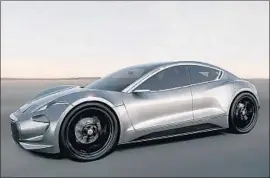  ?? Fisker ?? STARTING AT $130,000, the sport-sculpted Fisker EMotion is an all-electric car that claims a range of 400 miles and features doors that rise like butterf ly wings.