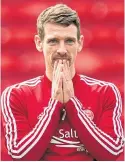  ??  ?? Craig Bryson is praying it goes well for him at Aberdeen