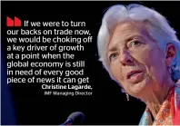  ??  ?? Christine Lagarde,