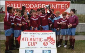  ??  ?? Mervue United, Atlantic Cup champions 2018.