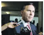  ?? THE CANADIAN PRESS ?? Finance Minister Bill Morneau: “We don’t think it’s a good idea ... the negative may be worse for the U.S.”