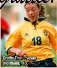  ??  ?? Grattis Tina Lovesan (Nordlund), 43.