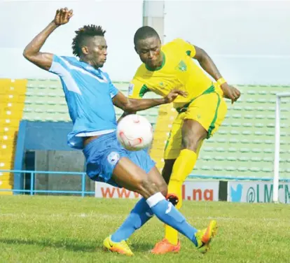  ??  ?? Action recorded in the week 22 match between Enyimba against league leaders Plateau United at the UJ Esuene stadium Calabar last Sunday