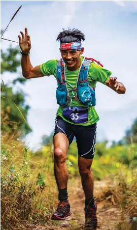  ??  ?? BELOW Race winner Nepali, Aajan Lama