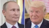  ??  ?? Les présidents russe, Vladimir Poutine, et américain, Donald Trump, vont se rencontrer vendredi à Hambourg (Allemagne), en marge du G20, annonce un conseiller du Kremlin