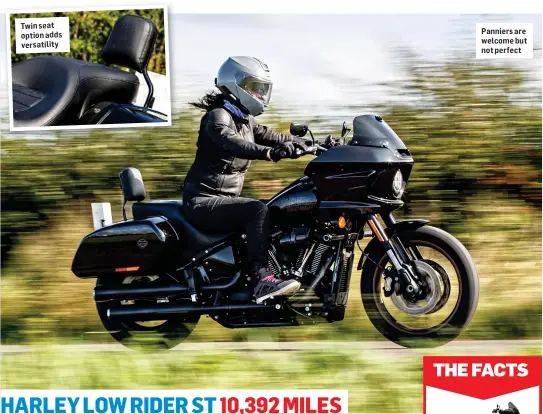  ?? ?? Twin seat option adds versatilit­y
Panniers are welcome but not perfect