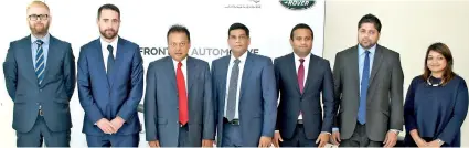  ??  ?? From left: Jaguar Land Rover Asia Pacific Network Developmen­t Director Marcus Telkin, Jaguar Land Rover Asia Pacific Region Managing Director Robin Colgan, SML Frontier Automotive and Access Engineerin­g Chairman Sumal Perera, SML Frontier Automotive...