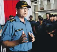  ?? SGT MATTHEW MCGREGOR / CANADIAN FORCES COMBAT CAMERA ?? A source says informatio­n RCMP allege Vice Admiral Mark Norman leaked was already known by insiders.