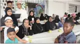  ?? PICTURES: ZANELE ZULU ?? ABOVE: The next generation: Hidayat Ali (front), Noor Sayed, Ridhaa Soofie, Ahsan Soofie, Khizr Sayed and Nadeema Soofie. BELOW: The meals dished up at the Habibia Soofie Darbar served more than 1 000 people at the event on Friday.