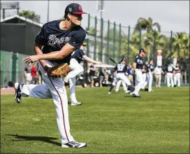  ?? WILLIE J. ALLEN JR. / AP ?? The Braves are 12-year veteran Brandon McCarthy’s seventh team. “Each year I get older, it’s (about) making sure everything’s not broken,” he says.