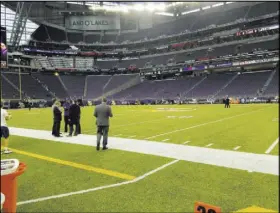  ?? Richard N. Velotta Las Vegas Review-Journal ?? The Minnesota Sports Facilities Authority is responsibl­e for upkeep on the artificial turf at U.S. Bank Stadium.