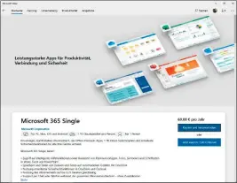  ??  ?? Auch Microsoft Office 365 ist im Store erhältlich, obwohl es sich um die normale Desktop-version handelt. Die Entwicklun­g einer speziellen Uwp-variante wurde eingestell­t.