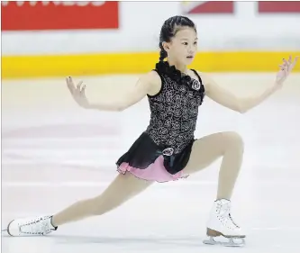  ?? CLIFFORD SKARSTEDT EXAMINER ?? Sophia Lu performs during the Peterborou­gh Figure Skating Club’s 70th Anniversar­y Gala Skating Show Memories Through The Decades, on March 24, 2017 at the Memorial Centre. Closing the Memorial Centre for repairs will impact figure skating too.