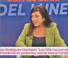  ?? CEDOC PERFIL ?? RODRÍGUEZ MACHADO. “Se viene un nuevo Congreso, muy fragmentad­o. Los jefes de bloques deberán contener a los propios y no sé si lo van a lograr siempre”.