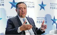  ?? Kevin Diaz / Houston Chronicle ?? Police Chief Art Acevedo called for a compromise on legal status for young immigrants brought into the country illegally.