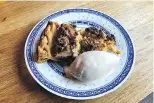  ?? JIM BYERS ?? A one-off pie with blueberrie­s and local rhubarb is a luscious treat at Baijiu.