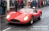  ??  ?? Fantuzzi Spyder is a Ferrari enigma