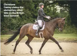  ??  ?? Christiane
Oakley claims the elementary silver title on the Britishbre­d Samarai