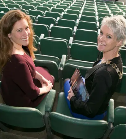  ?? Picture: Colm Mahady/Fennells ?? Pictured at the Annual Conference of the Society of Chartered Surveyors Ireland entitled, ‘Turning Challenges into Opportunit­ies’ in Croke Park, Dublin, were Alexandra Notay, Director of Product and Service Innovation at Places for People, and Claire...