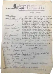  ?? // ABC ?? VIGILANCIA
Uno de los informes del Estado Mayor de la Defensa, que estableció una vigilancia especial en las costas y aeródromos de Galicia.