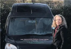  ??  ?? Neath Port Talbot Council Gwaun-Cae-Gurwen ward councillor Sonia Reynolds with the community car.