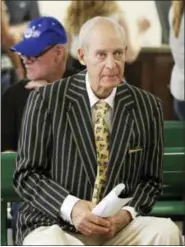  ?? DANNY JOHNSTON — THE ASSOCIATED PRESS FILE ?? In this file photo, Charles Cella, owner of Oaklawn Park, watches the crowd after post position draw for the running of the Arkansas Derby horse race at Oaklawn Park in Hot Springs, Ark.