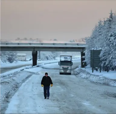  ??  ?? Below middle: The ‘Beast from the East’ brought Scotland to a snowbound standstill in February and March 2018.