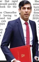  ??  ?? ‘No tax rises’... Rishi Sunak