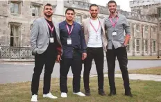  ?? Courtesy: AUS ?? From left: Omar Al Khattab, Omar Mansour, Ahmad Yasser ■ and Omar Ganem, students of American University of Sharjah.