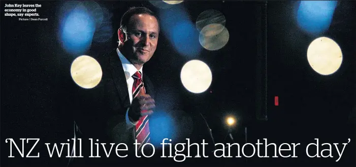  ?? Picture / Dean Purcell ?? John Key leaves the economy in good shape, say experts.