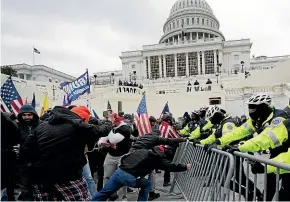  ?? AP ?? Donald Trump’s acting defence secretary Christophe­r Miller wants to rebut criticism that military forces were too slow to arrive as pro-Trump rioters breached the US Capitol.