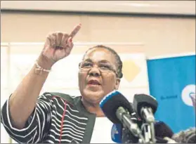  ?? Photo: Thapelo Maphakela/Gallo Images ?? Scathing: Dipuo Peters has accused the ousted Prasa board of ‘improper interferen­ce’ in the agency.