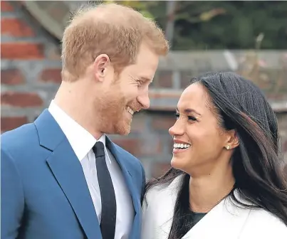  ?? Picture: Getty. ?? Prince Harry and Meghan Markle have been a couple officially since November 2016 and are due to marry in May next year.
