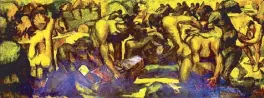  ??  ?? “The Builders” (1928). One of Edades’ major works, where he demon- strated his enhanced knowledge and skill in modern art. He created the piece after completing his studies in the United States. (Photo credit: Cultural Center of the Philippine­s)