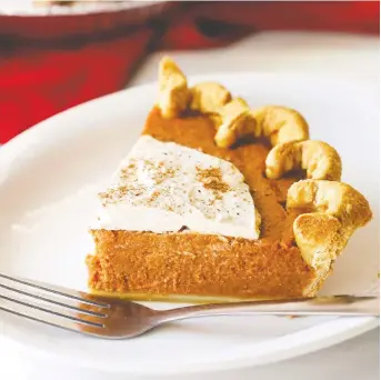  ??  ?? A delicious pie crust that’s also vegan? Your Thanksgivi­ng dinner guests won’t know the difference.